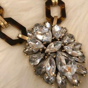 J Crew Crystal Tortoise Shell necklace